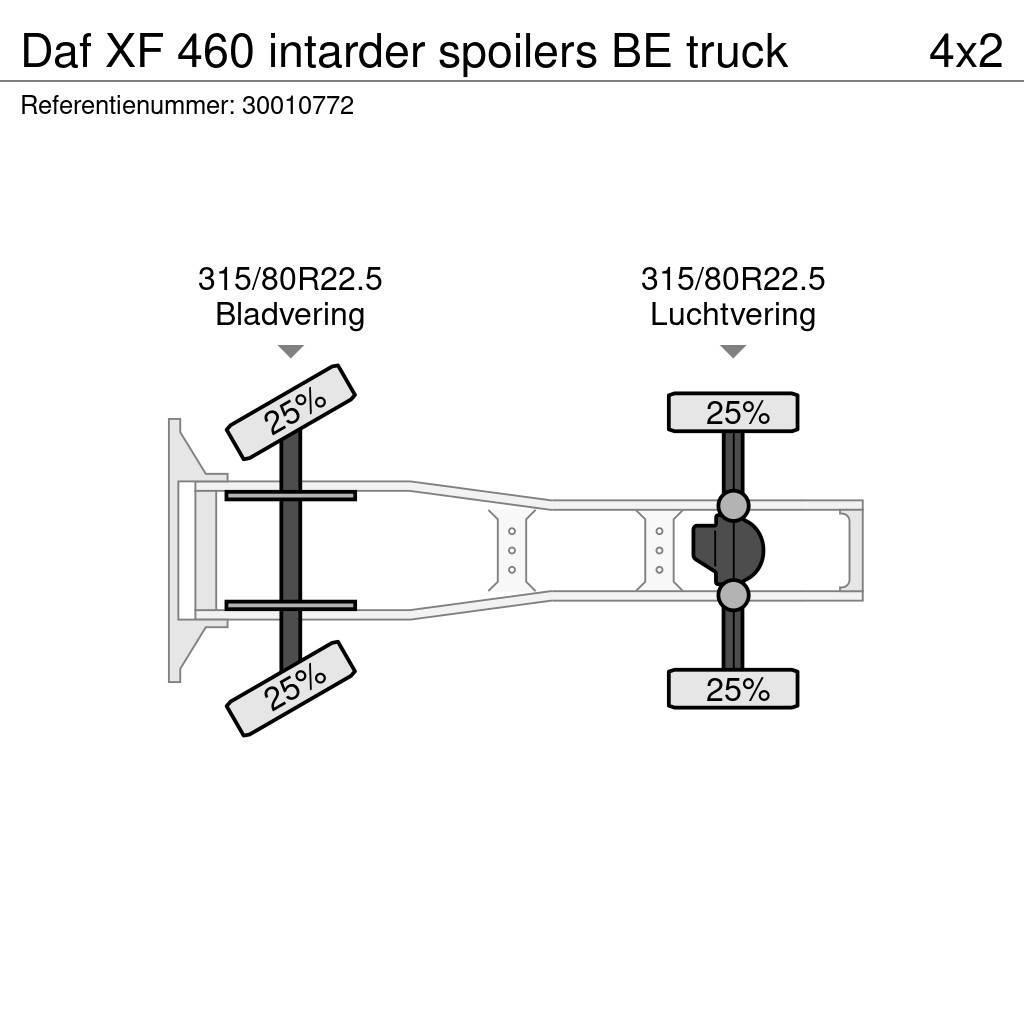 DAF XF 460 intarder spoilers BE truck Sattelzugmaschinen