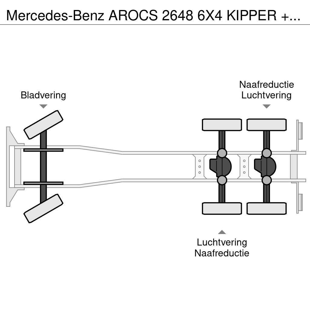 Mercedes-Benz AROCS 2648 6X4 KIPPER + HMF 1820 K5 KRAAN / 18 T/M Kipper