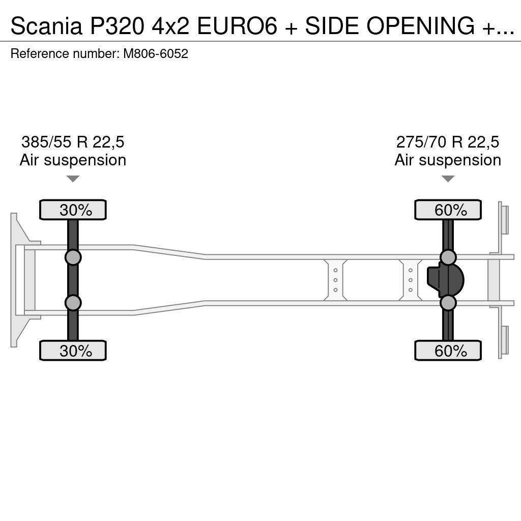 Scania P320 4x2 EURO6 + SIDE OPENING + LIFT Kastenaufbau