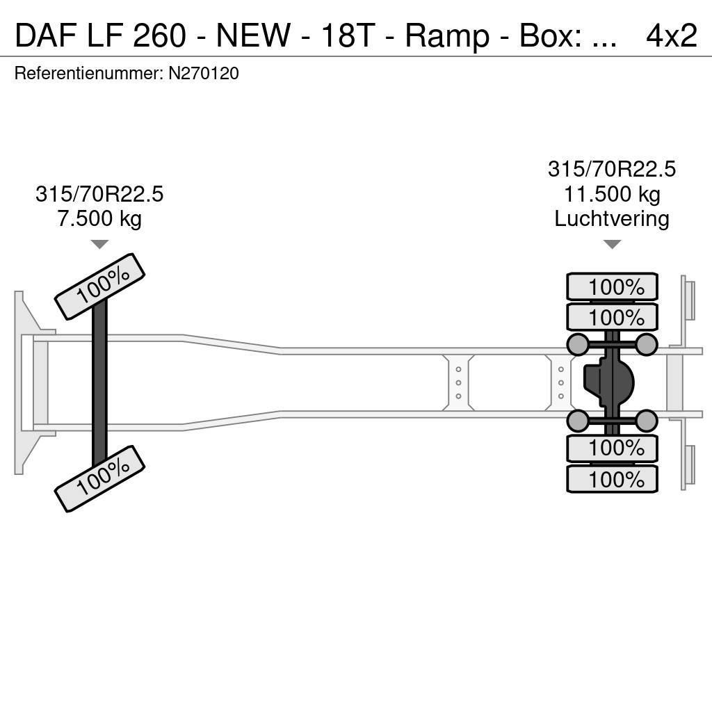 DAF LF 260 - NEW - 18T - Ramp - Box: 7.50 - 2.50 - Too Autotransporter