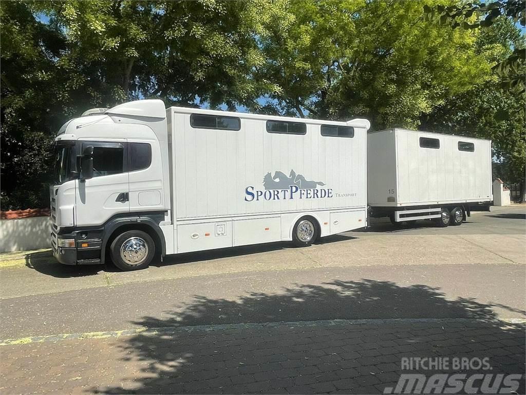 SCANIA R310 mit Spier Hänger 15 Pferde Tiertransporter