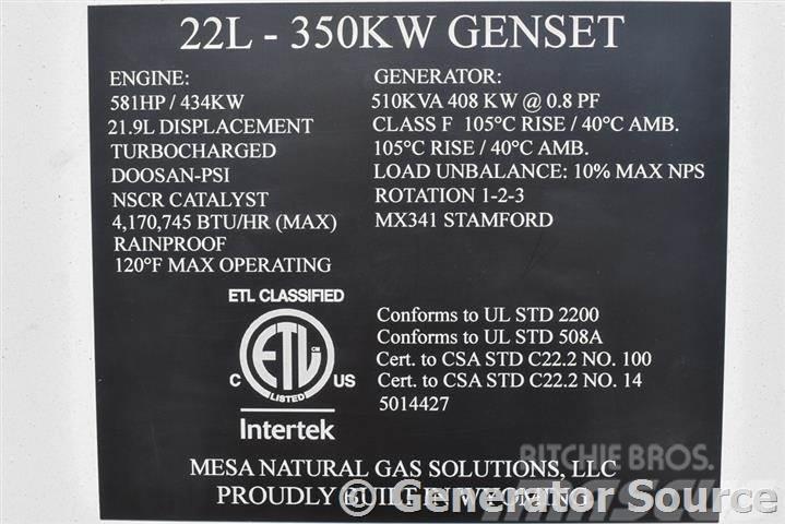 Doosan 350 kW NG - JUST ARRIVED Gas Generatoren
