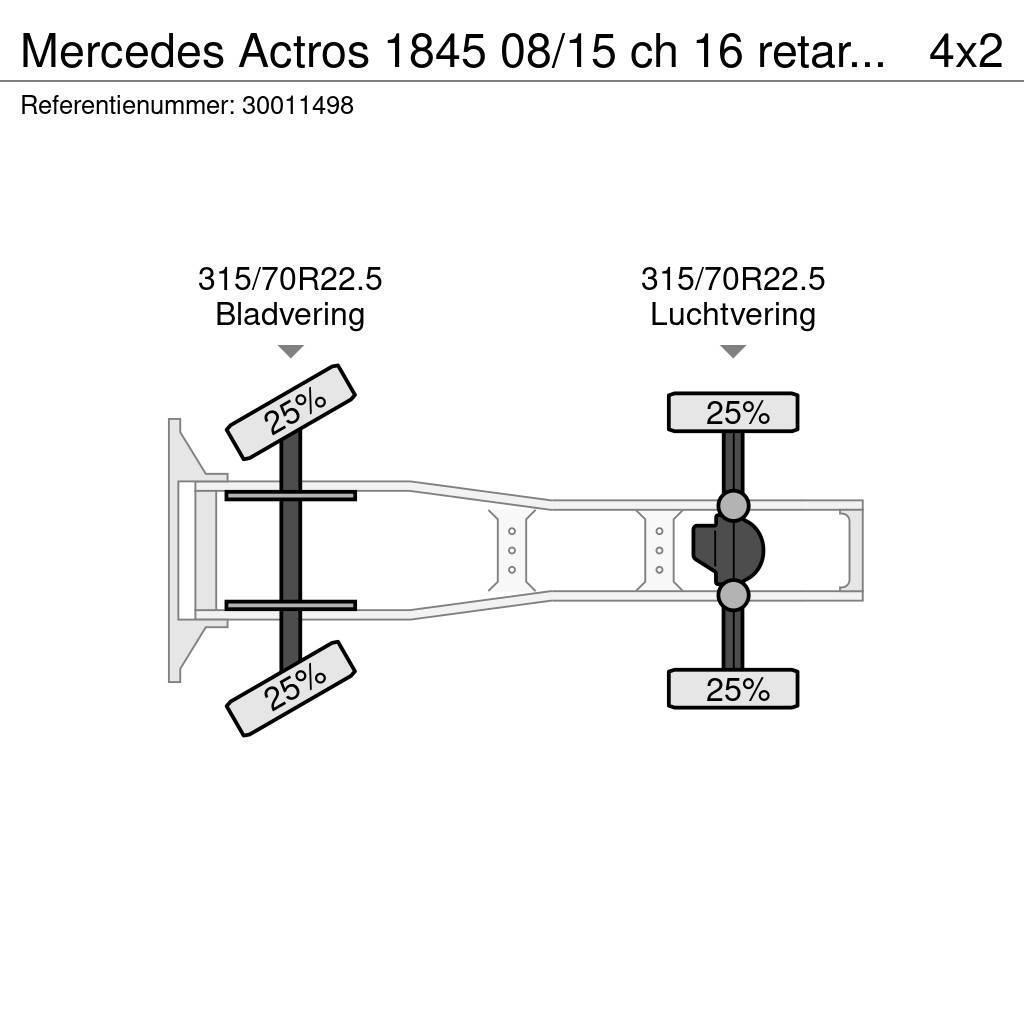 Mercedes-Benz Actros 1845 08/15 ch 16 retarder 2 tanks Sattelzugmaschinen