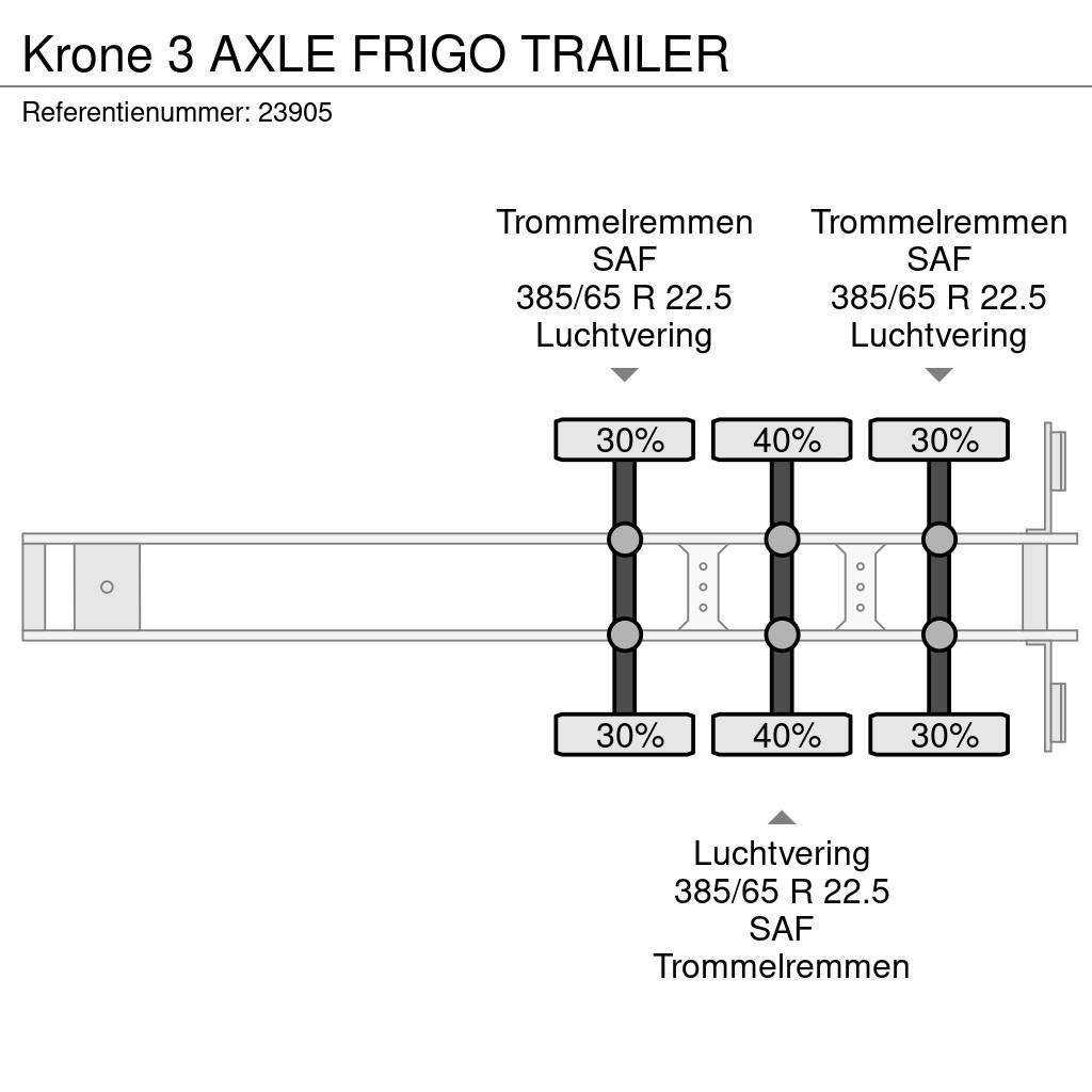 Krone 3 AXLE FRIGO TRAILER Kühlauflieger