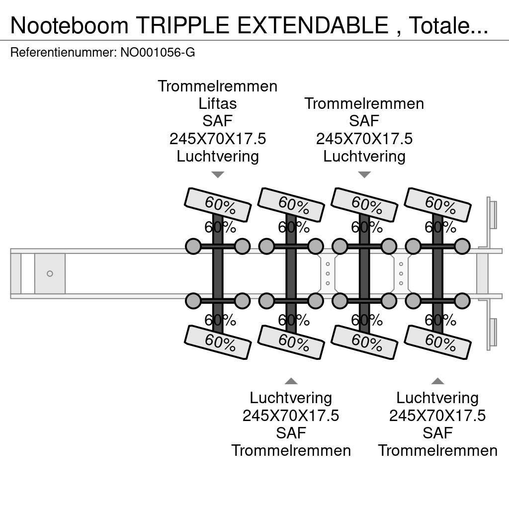 Nooteboom TRIPPLE EXTENDABLE , Totale 47,95 M 4 AXEL STEERIN Tieflader-Auflieger