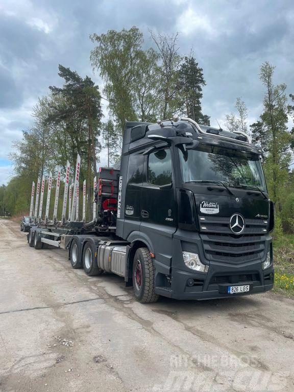 Mercedes-Benz Actros 2651 6x4 + CRANE + TRAILER Holzfahrzeuge