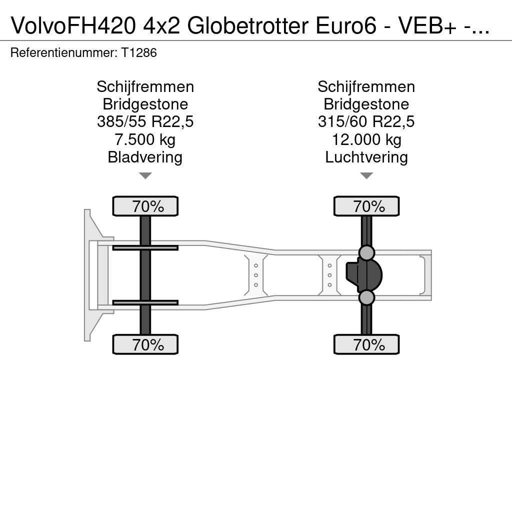 Volvo FH420 4x2 Globetrotter Euro6 - VEB+ - Double Tanks Sattelzugmaschinen