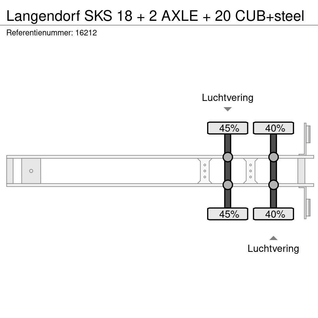 Langendorf SKS 18 + 2 AXLE + 20 CUB+steel Kippladerauflieger