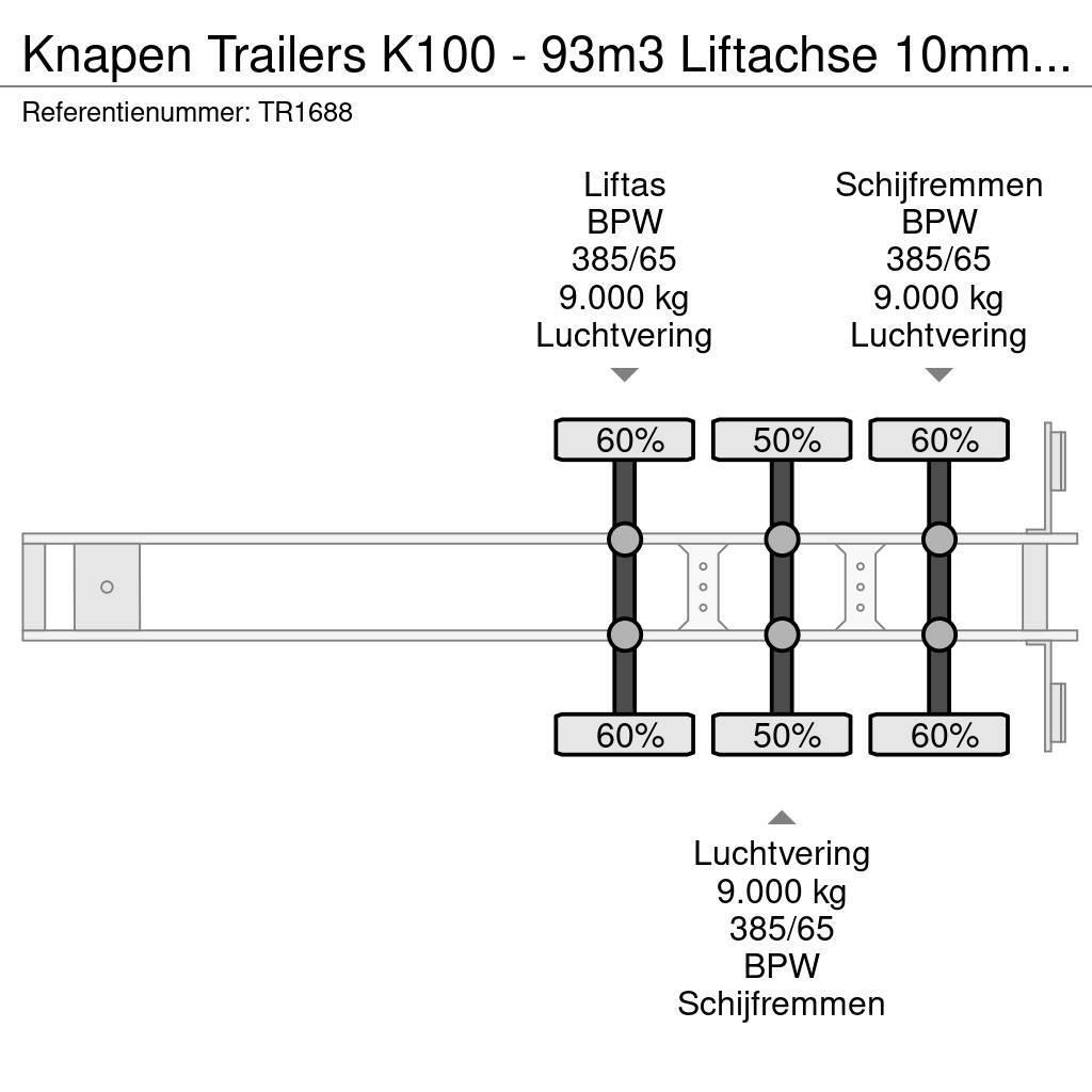 Knapen Trailers K100 - 93m3 Liftachse 10mm Powersheet Schubbodenauflieger