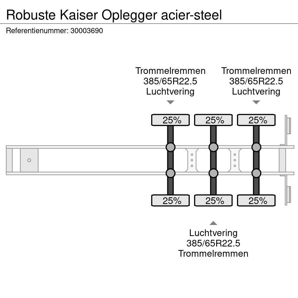 Robuste Kaiser Oplegger acier-steel Pritschenauflieger