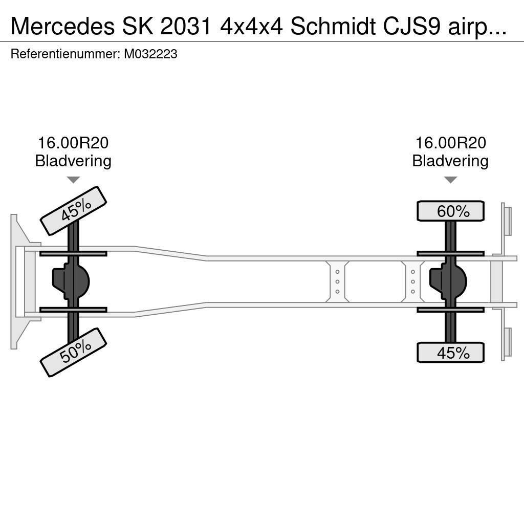 Mercedes-Benz SK 2031 4x4x4 Schmidt CJS9 airport sweeper snow pl Wechselfahrgestell