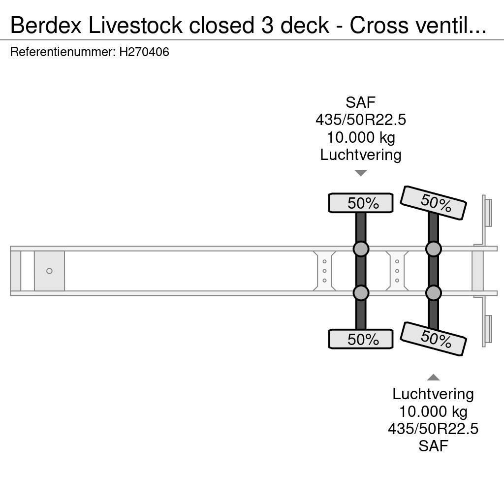  Berdex Livestock closed 3 deck - Cross ventilated Viehtransportauflieger