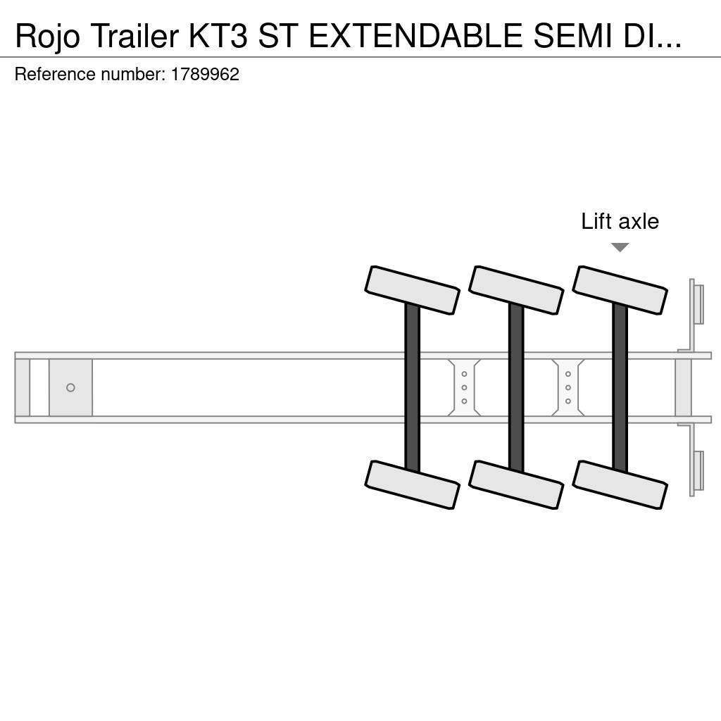 Rojo Trailer KT3 ST EXTENDABLE SEMI DIEPLADER/TIEFLADER/LOWLOAD Tieflader-Auflieger