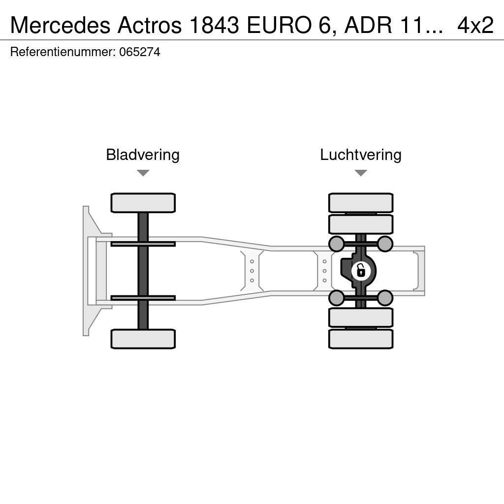 Mercedes-Benz Actros 1843 EURO 6, ADR 11 08 2024, PTO Sattelzugmaschinen