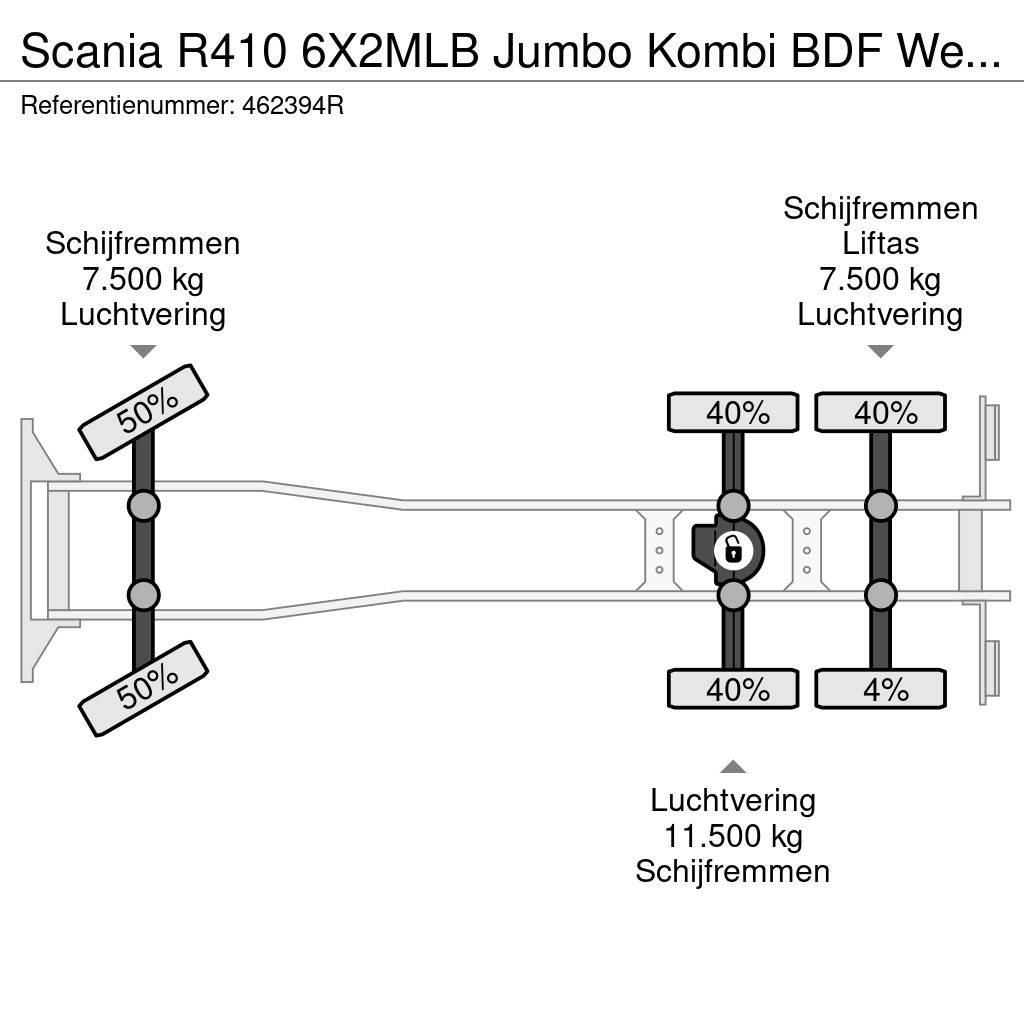 Scania R410 6X2MLB Jumbo Kombi BDF Wechsel Hubdach Retard Kastenaufbau