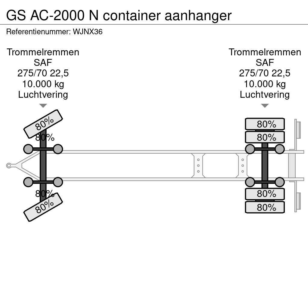 GS AC-2000 N container aanhanger Containeranhänger