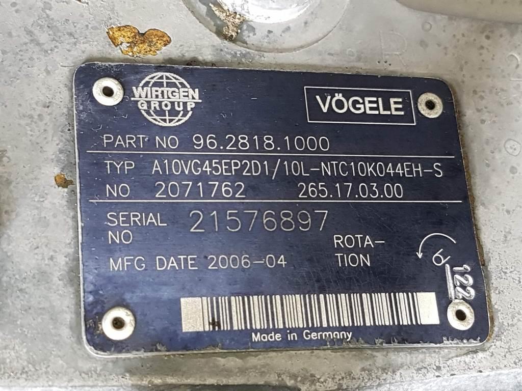 Vögele -Rexroth A10VG45EP2D1/10L-96.2818.1000-Drive pump Hydraulik