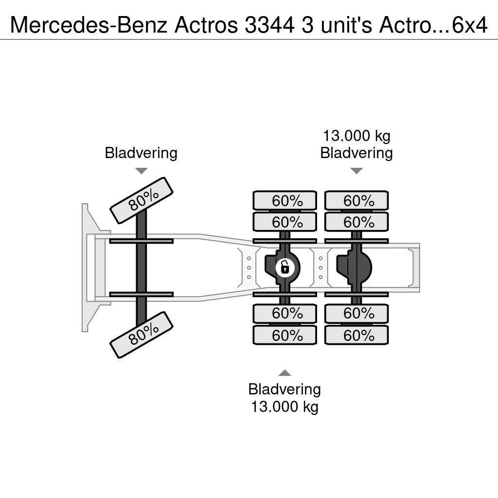 Mercedes-Benz Actros 3344 3 unit's Actros 3344 6x4 Kippydraulik Sattelzugmaschinen