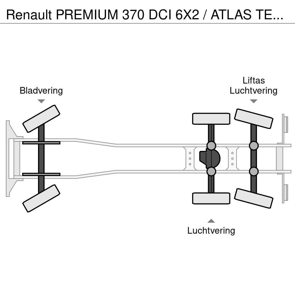 Renault PREMIUM 370 DCI 6X2 / ATLAS TEREX 240.2 E-A4 / 24 Pritschenwagen/Pritschenwagen mit Seitenklappe