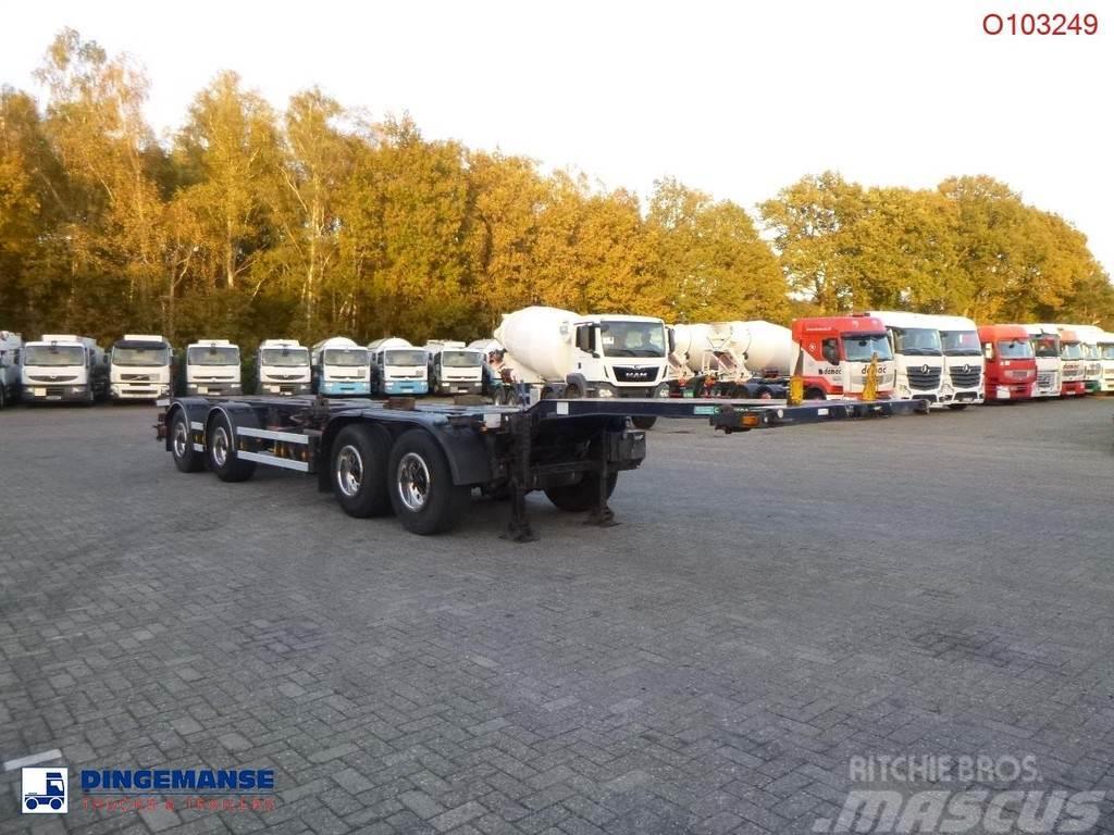 D-tec 4-axle container combi trailer (2 + 2 axles) Containerauflieger
