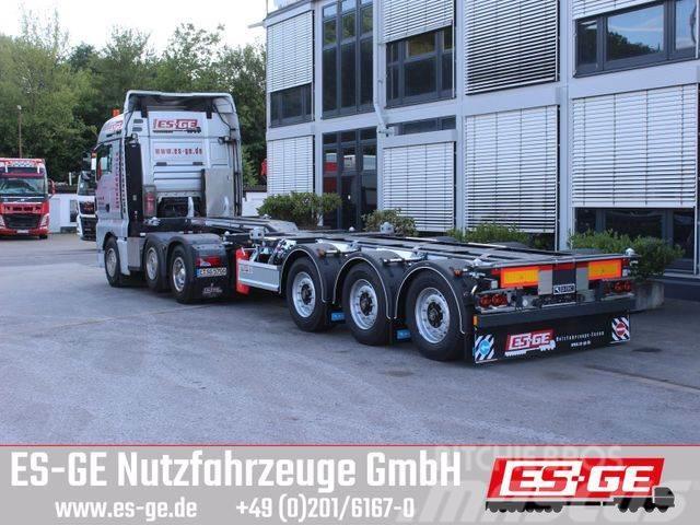 D-tec 3-Achs-Containerchassis Multi Tieflader-Auflieger