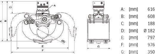 DMS SG3535 inkl. Rotator Sortiergreifer - NEU Greifer