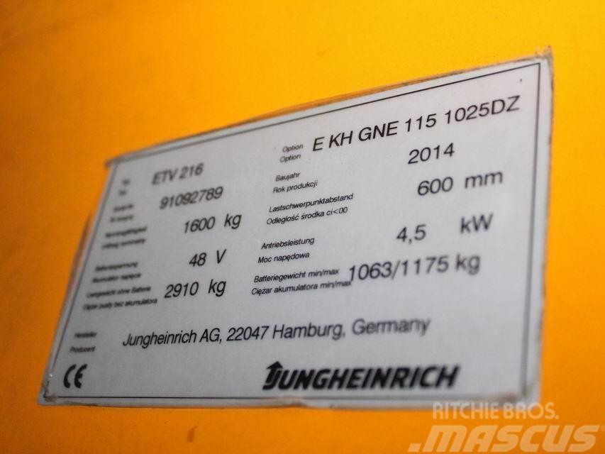 Jungheinrich ETV 216 E KH GNE 115 1025DZ Schubmaststapler