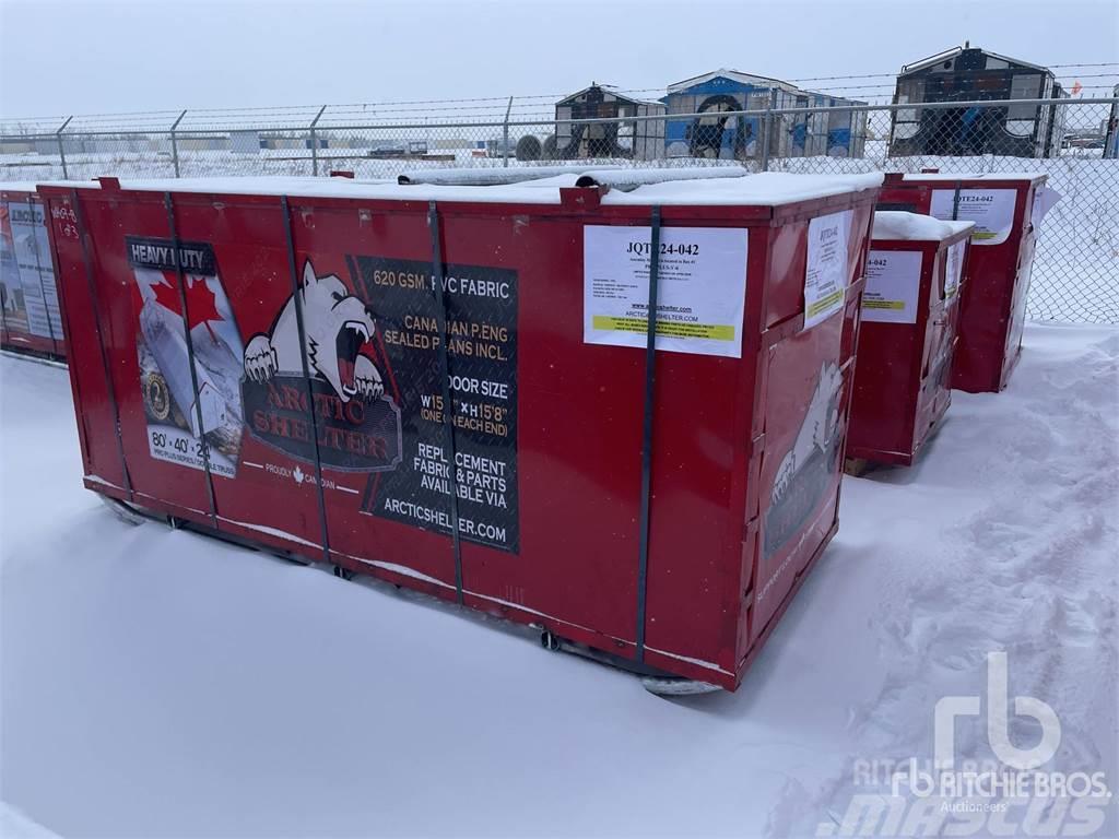 Arctic Shelter 80 ft x 40 ft x 24 ft Peak Doub ... Stahlrahmenaufbauten