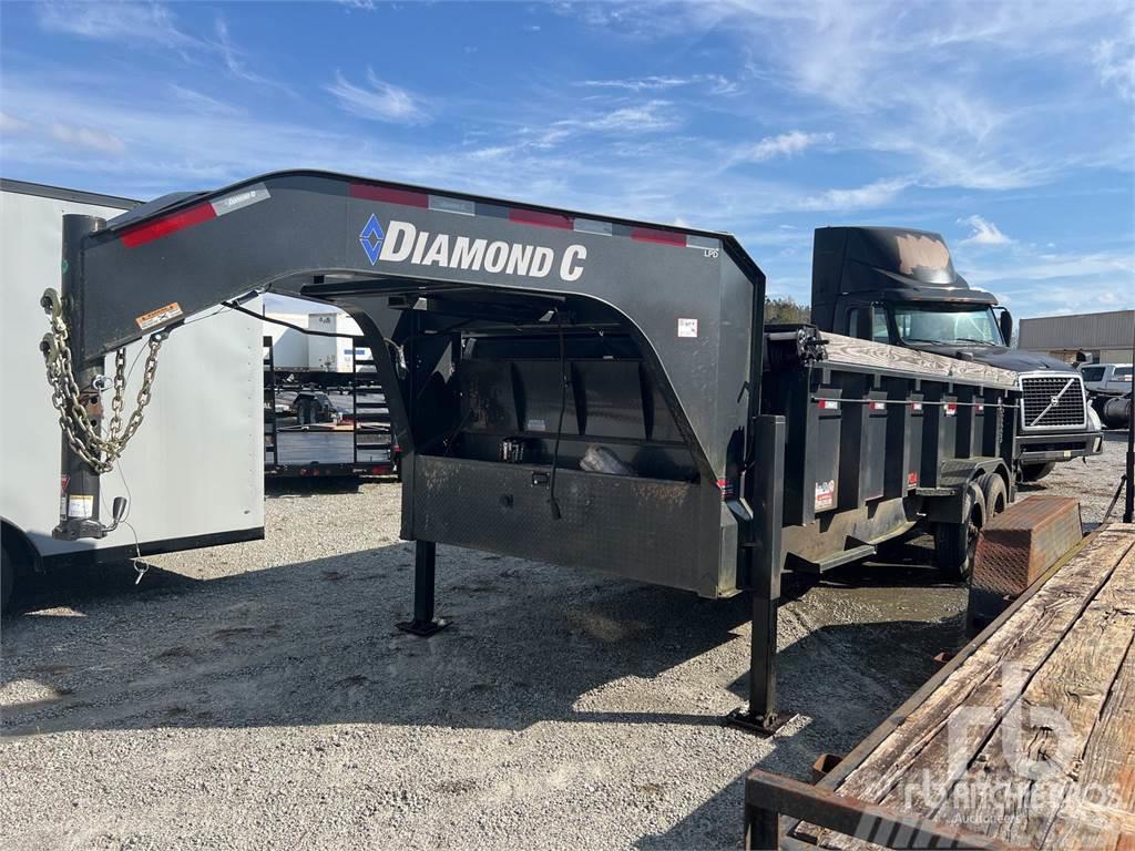 Diamond C 18 ft T/A Gooseneck Dump Autotransport-Anhänger