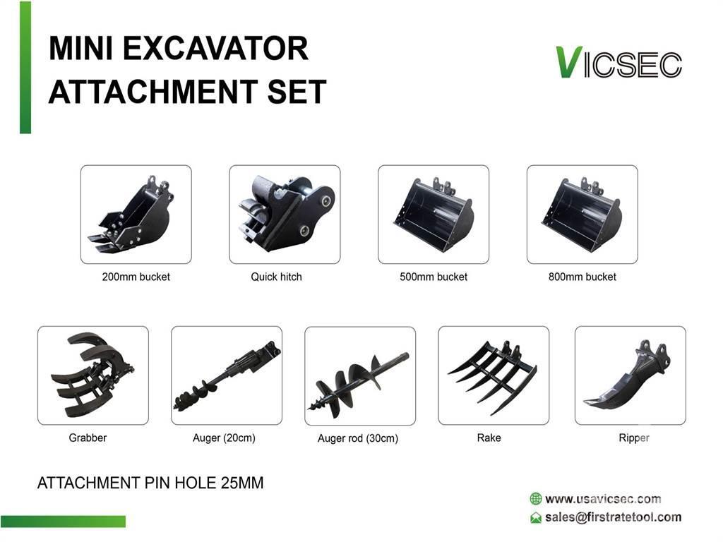  VICSEC Quantity of (9) Excavator Attac ... Andere Zubehörteile