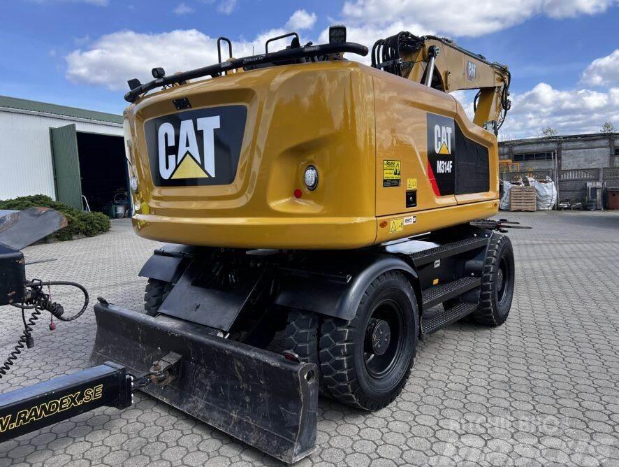 CAT M314F + trailer Randex + Rototilt Mobilbagger