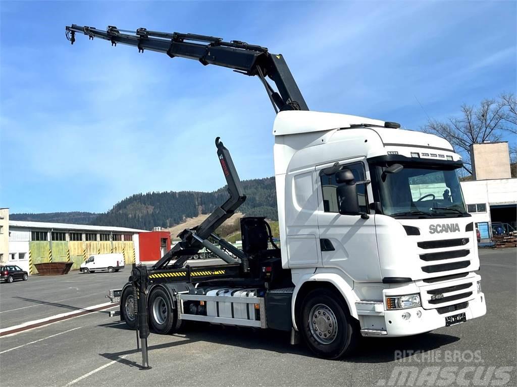 Scania G490, 10/2015, 6x2, Crane hook lift, Hiab 244 - 5  Abrollkipper