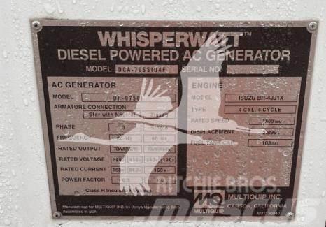 MultiQuip WHISPERWATT DCA70SSIU4F Gas Generatoren