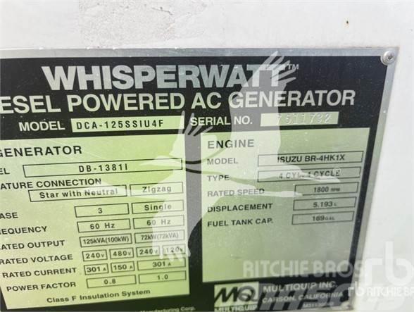 MultiQuip WHISPERWATT DCA125SSIU4F Gas Generatoren