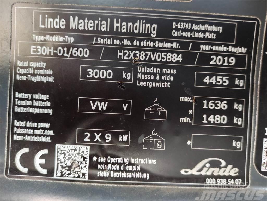 Linde E30H-01/600-387 Elektro Stapler